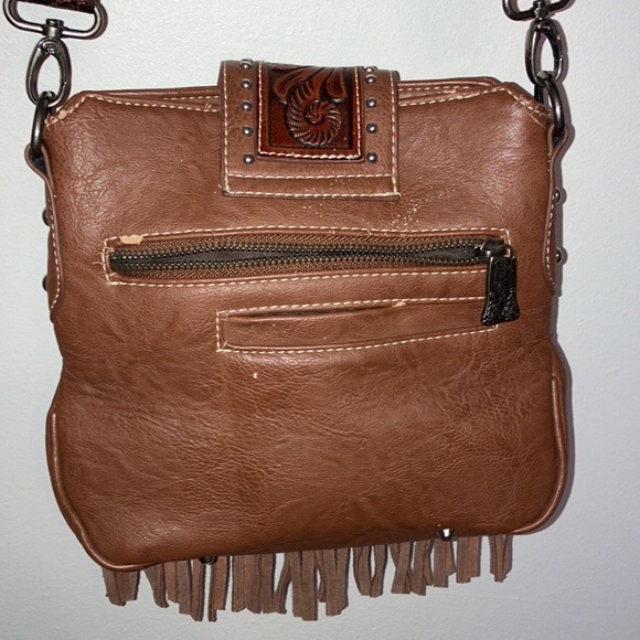 Trinity Ranch Leather Fringe Conceal Carry Purse - Picture 5 of 7